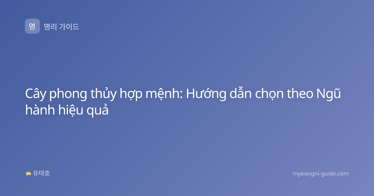 Cây phong thủy hợp mệnh: Hướng dẫn chọn theo Ngũ hành hiệu quả