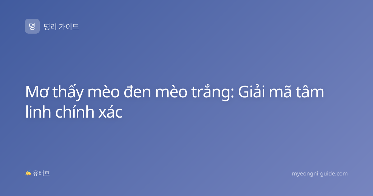 Mơ thấy mèo đen mèo trắng: Giải mã tâm linh chính xác