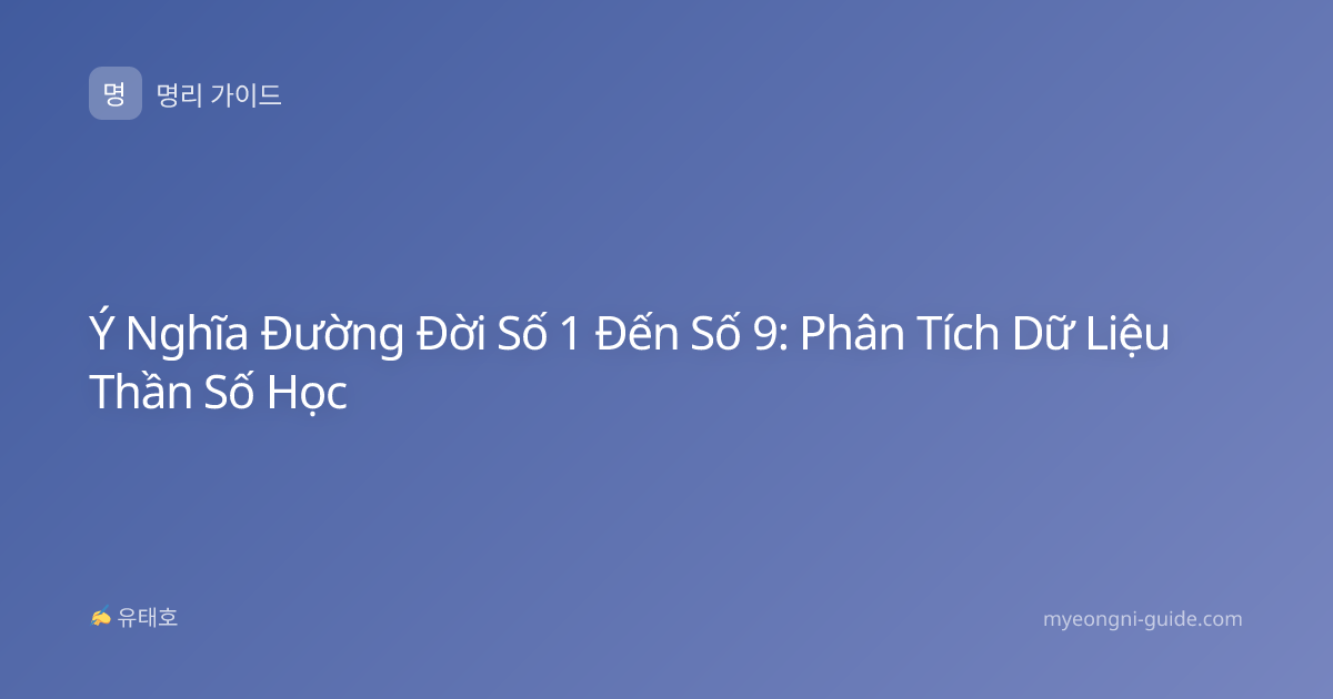 Ý Nghĩa Đường Đời Số 1 Đến Số 9: Phân Tích Dữ Liệu Thần Số Học